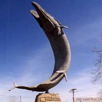 Leaping Muskie Fish Statue