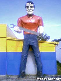 Muffler Man with a wrench.