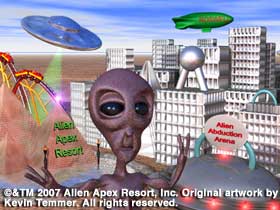 Artist's concept for Alien Apex theme Park.