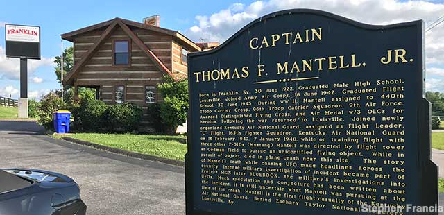 Captain Thomas F. Mantell, Jr historical marker.