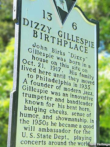 Dizzie Gillespie historical marker.